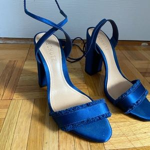 Schutz Satin Heel Sandal